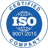 ISO 9001:2015 certification badge